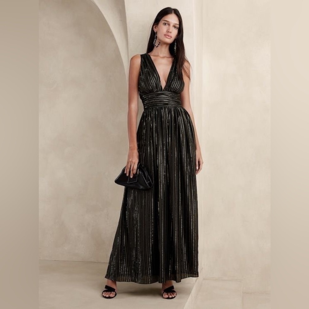 Nwt! Banana Republic Ella Silk Maxi Dress - 755510